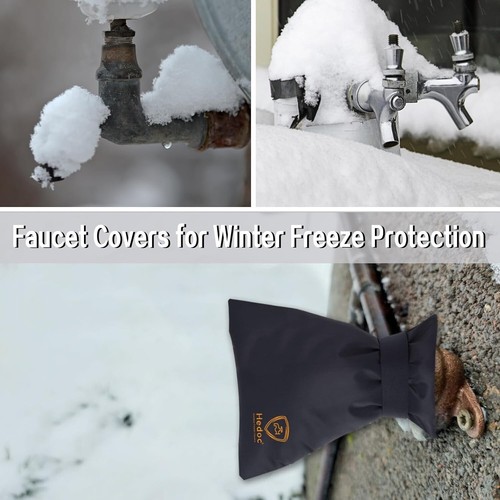 Pro Outdoor Faucet Covers for Winter Freeze Protection, 2 Pack 6" W X 8.2" H Win - Picture 6 of 7