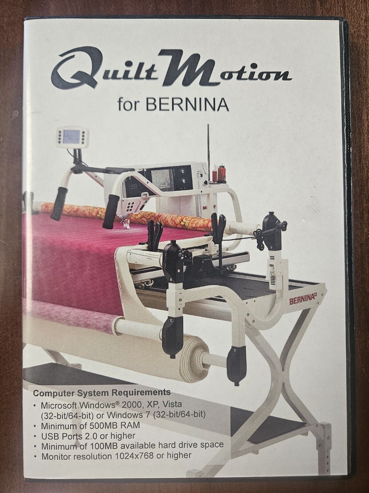 QUILT MOTION FOR BERNINA Software CD & Video Tutorial DVD sewing