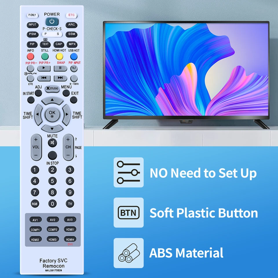 New MKJ39170828 Replacement Service Remote Control For LG LCD LED TV - Image 3 of 4