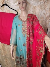 Embroidery Organza Beautiful shalwar kameez Chiffon Dupatta