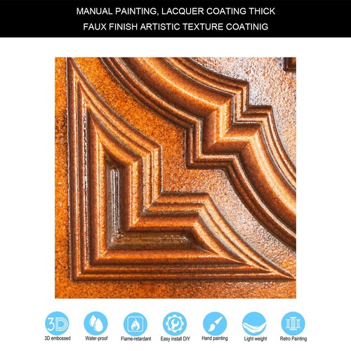 Faux tin ceiling tile stores art decor wall panel PL36 Archaic copper 10pcs/lot - Picture 6 of 22