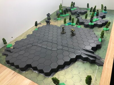 Hills for Grasland B Batllemat - 3D-gedrucktes Battletech-Gelände & Hügel