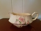 Vintage Crooksville China Co. Gravy Boat 343 Floral Pattern w/Gold Trim — photo 2