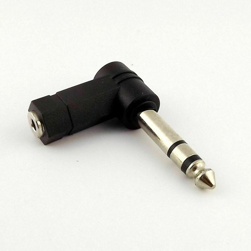 1 (One) - 3.5mm Stereo Female to 1/4" Stereo Male Right Angle Audio Adapter - Picture 3 of 4