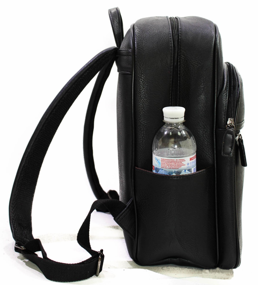 Zaino Uomo Donna Borsa Pelle Nero Grande Lavoro Ufficio Viaggio