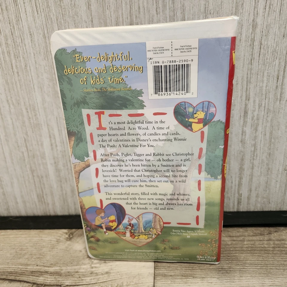 Winnie the Pooh -A Valentine for You (2000, VHS Clamshell) - Image 2 of 4