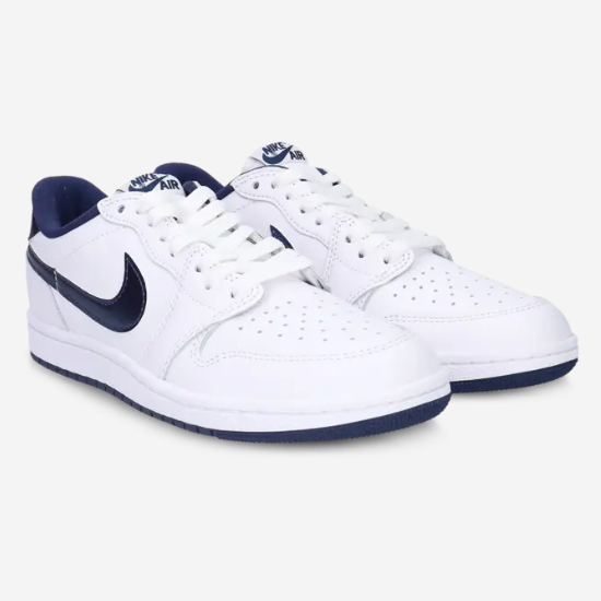 Nike Air Jordan 1 Low '85 Basketball Shoes 'Metallic Navy