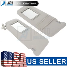 Gray Sun Visors With Mirror Left Right Pair For 2009-2016 Toyota venza 3.5L 2.7L