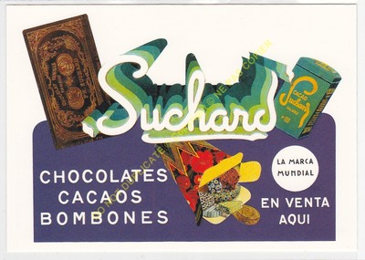 Reproducción Antigua Publicidad Pralinen Cacaos Y Bombones Suchard