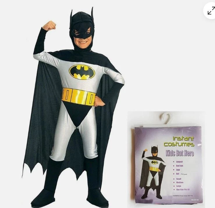 Toby Bat Hombres Mono Niños Body Superhéroe Halloween Juegos con disfraces Disfraz Fiesta Foto 2 de 4