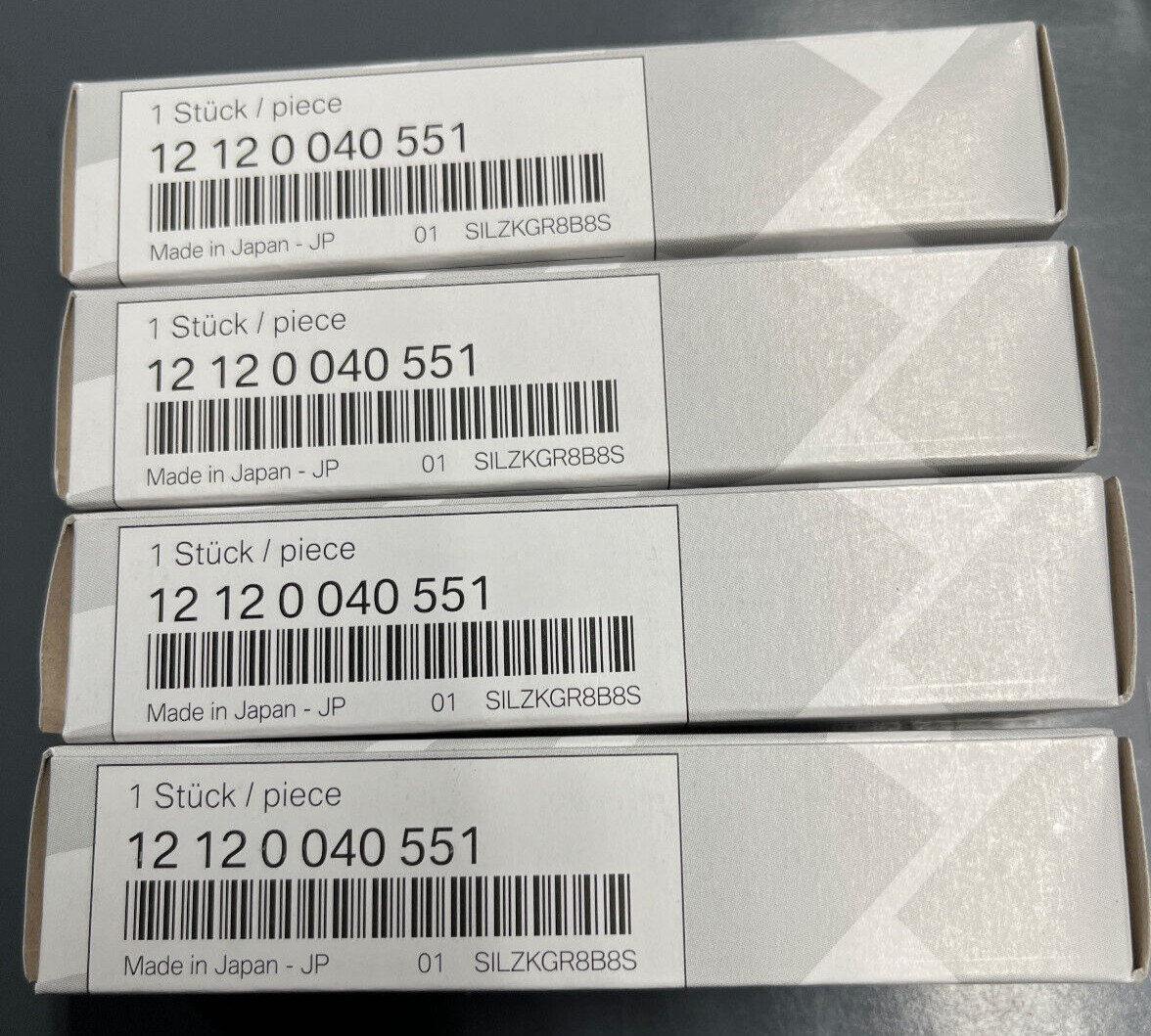 4X Brand NEW Genuine BMW SPARK PLUGs 12120040551 B46 B46X B48