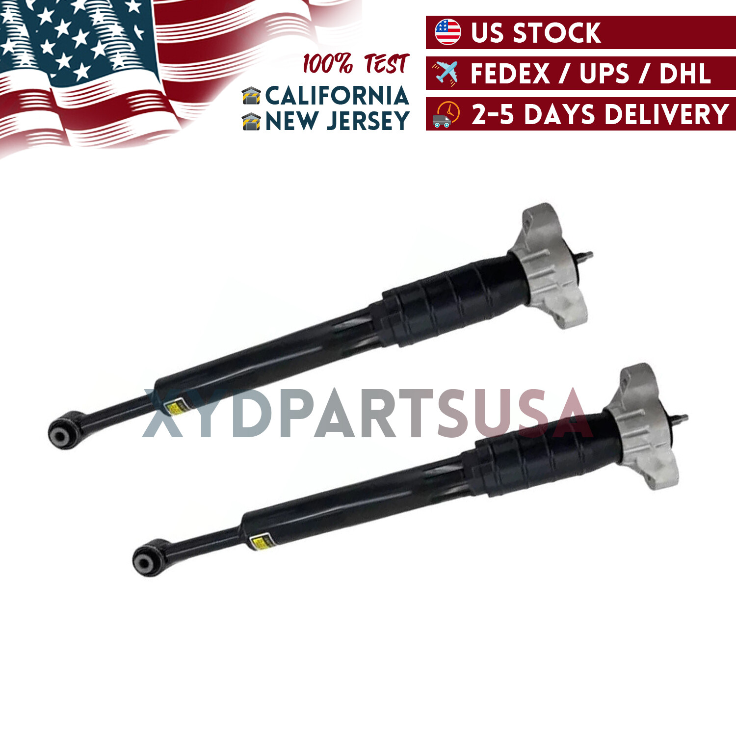 Pair Rear Shock Absorber Struts #670005948 Fit Maserati Ghibli M157 AWD RWD 14-