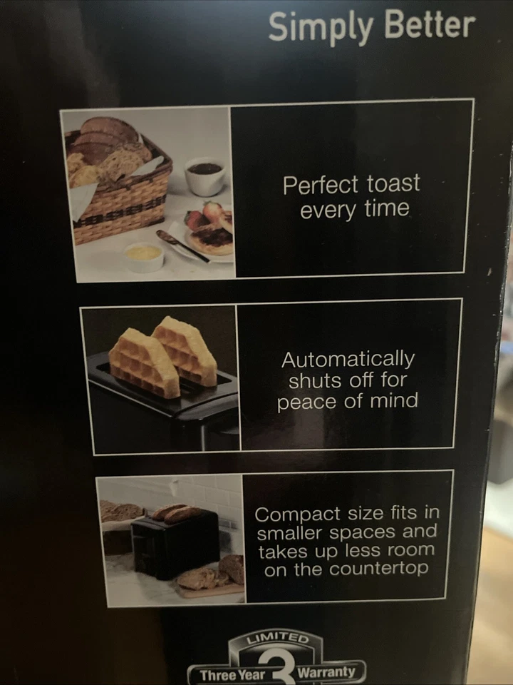 Tostadora compacta de 2 rebanadas ProctorSilex 22624G negra Foto 2 de 4