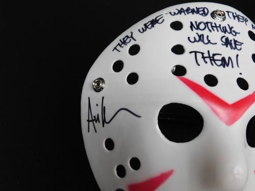 Ari Lehman Signed Jason Voorhees White Hockey Mask Friday The 13th Quote JSA COA - Picture 2 of 3