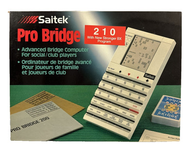 NEW! SAITEK Pro Bridge 200 Advanced Bridge Computer Game Open Box Vintage 1989