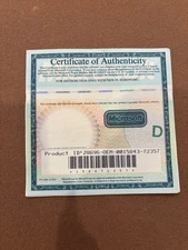 Microsoft Certificate Of Authenticity