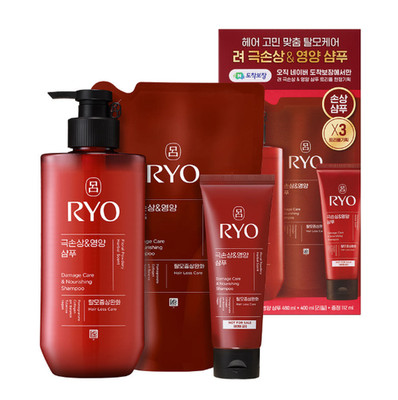 Ryo Damage Care & Nourishing Shampoo Hair & Scalp Care Vegan Hair Loss Care Set