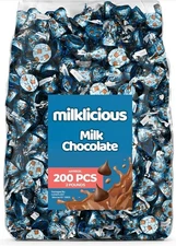 Hershey's Kisses Milklicious Milk Chocolate Candy 2 LBS Approx 200 Pieces Bulk