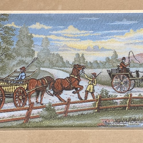 Quadro vintage in seta intrecciata Cash's SCENA DI CAMPAGNA (C. 1870) Inghilterra arte firmato - Foto 9 di 14