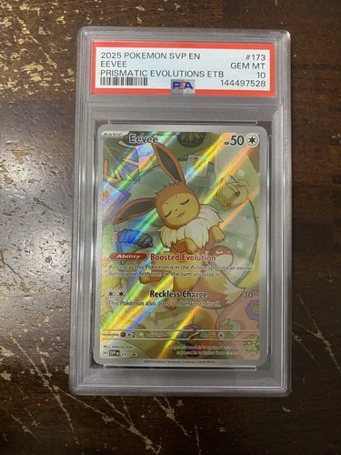 PSA 10 Eevee SVP 173 Prismatic Evolutions ETB Promo Pokemon SVP173 VHTF IN HAND