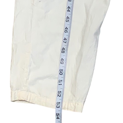 VTG 90 Energie by Currants Jumpsuit Womens M White 100% Cotton 3/4 Sleeve Casual - Picture 4 of 7