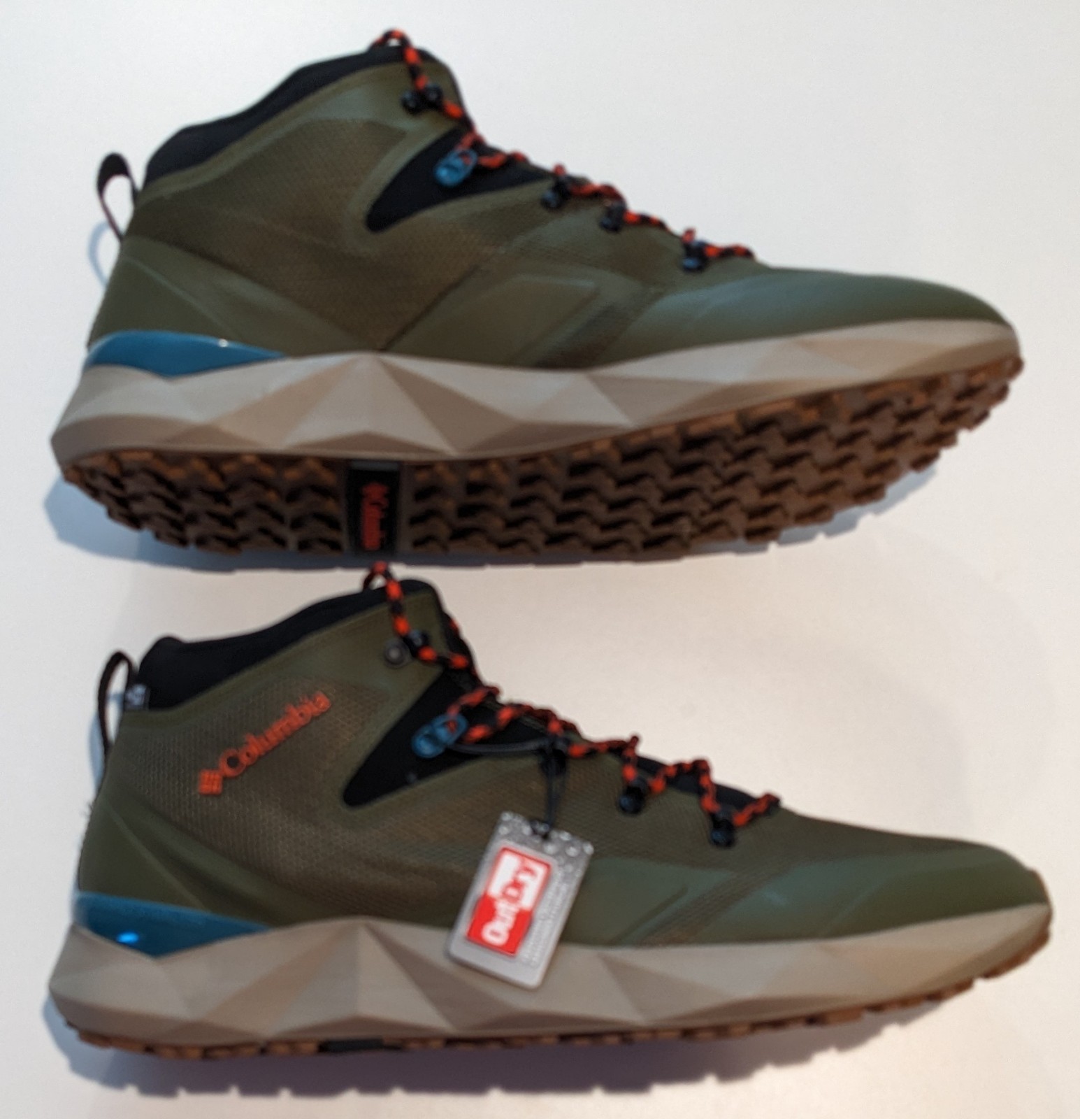 SAOLA Scarpe Columbia Facet 60 MID Outdry uomo verde oliva taglia 15 nuove