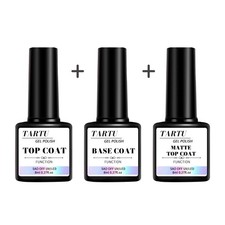 Conjunto de capa superior y base de uñas de gel de 8 ml acabado mate diamante arte en uñas UV