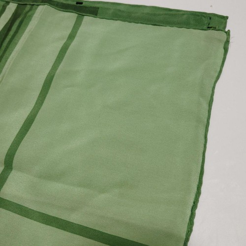 Yves Saint Laurent Silk Scarf Green 77cm Used with Minor Stains - Picture 7 of 7