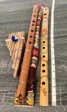 Lot Of 3 Vintage Wooden Flutes. 🪈 