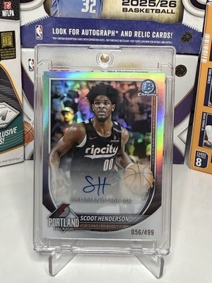 Scoot Henderson 2025 Bowman #BCA-SH Refractor Chrome Auto /499