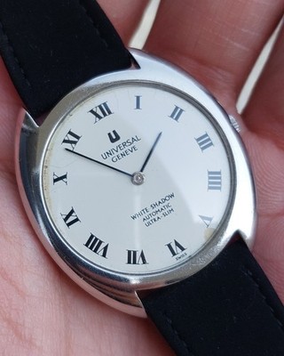 Universal Geneve White Shadow Automatic Ultra Slim Needs Hairspring