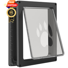CEESC Large Dog Door for Pets Up to 100 lb, Weatherproof Pet Large, Black