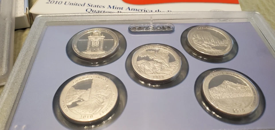 2009&2010 US Quarters Proof Sets. 11 Coins. Parks & Territories. Great Deal 😃 - Image 4 of 4