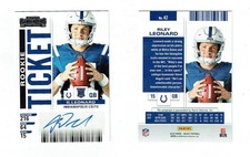 Riley Leonard Signed 2025 Panini Select Contenders RC Ticket Football Card Auto