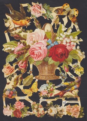 glanzbilder bogen   EF 7157  Blumen