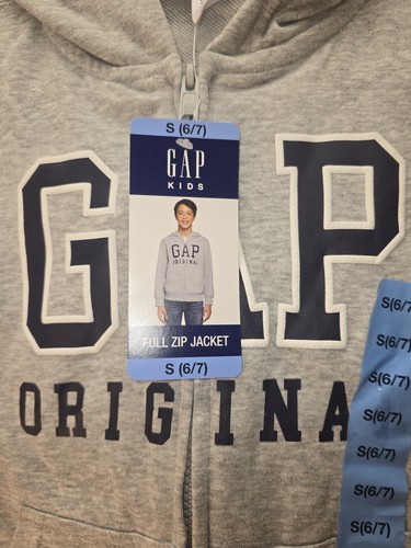 Gap Full Zip Hoodie Boys Size 6/7 Gray - Picture 2 of 6