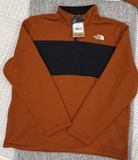 NWT The North Face Men  s Gordon Lyons 1/4 Zip Fleece Pullover Earthen Copper