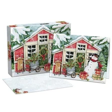 Lang Snowman's Farmhouse Boxed Christmas Cards 18 Cards and Envelopes