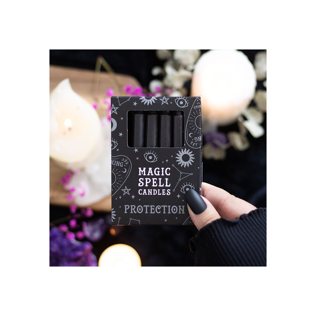 12 Magic Candles with Protection 10 cm Black - Image 5