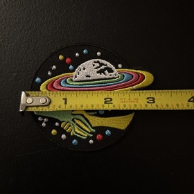 Saturn Stars (Embroidere Iron on patch) Alien Space Area 51 Desert Hiking
