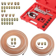 Brake Line Repair Kit 316 14 25 Ft Copper Pipe Flaring Tool 32 Nuts Fittings Brake Line Repair Kit 316 14 25 Ft Copper Pipe Flaring Tool 32 Nuts Fittings