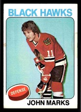 1975-76 Topps #121 John Marks - Chicago Blackhawks (Low Grade)