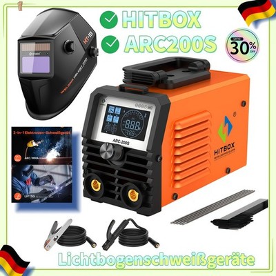 HITBOX 2-in-1 ARC200S Schweißgerät | MMA/ARC Stick Welder Lift TIG W/Schweißhelm