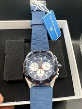 NEW TechnoMarine Seven Seas Men's Chronograph Watch Blue TM-725020 44MM Case