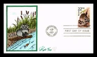 US COVER RACCOON WILDLIFE CAPEX FIRST DAY ISSUE PUGH HAND PAINTED