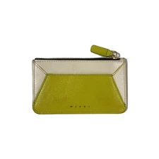 Marni Coin Case PVC Yellow Ladies Card Organizer
