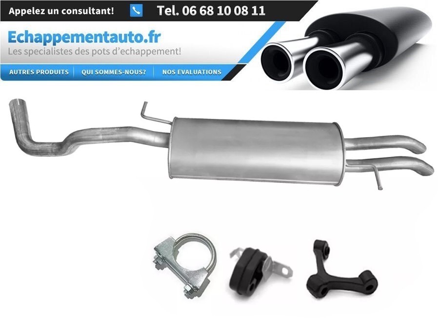 Échappement arrière Seat Toledo II 1.8 en acier d'origine