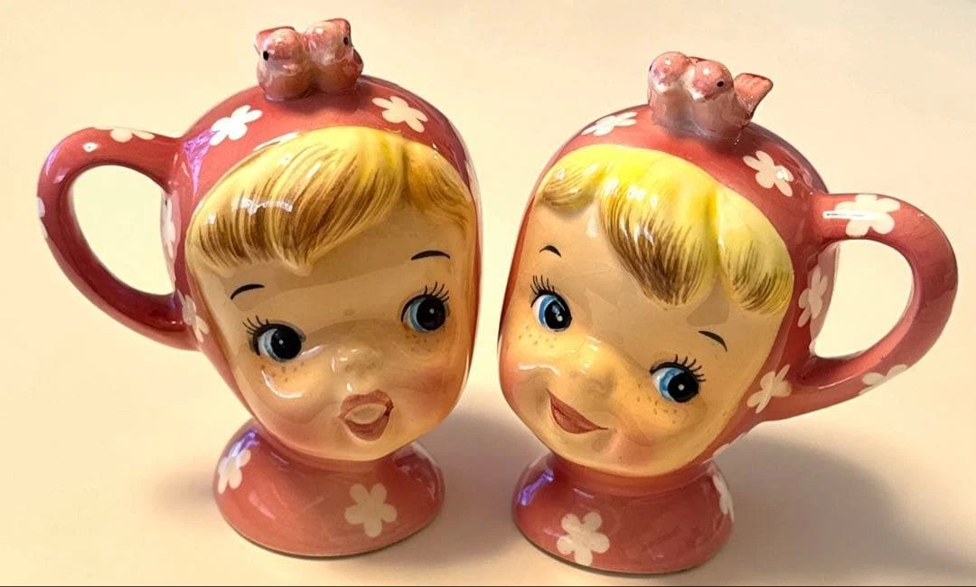 エネスコ社✻ヴィンテージミスプリスイエローキティ♡ソルト＆ペッパー＆ナーサリー Miss Cutie Pie for sale | eBay