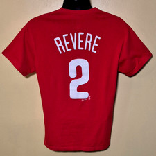 Philadelphia Phillies Ben REVERE Majestic MLB Baseball Jersey Shirsey Used M