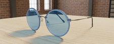 Silhouette Sunglasses Ultra Light Weight - BLUE ROUND 54-19-115 9908 6053